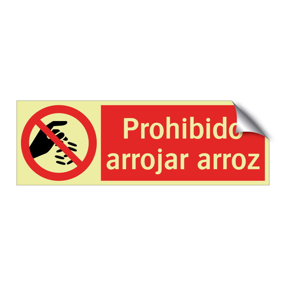 Prohibido arrojar arroz