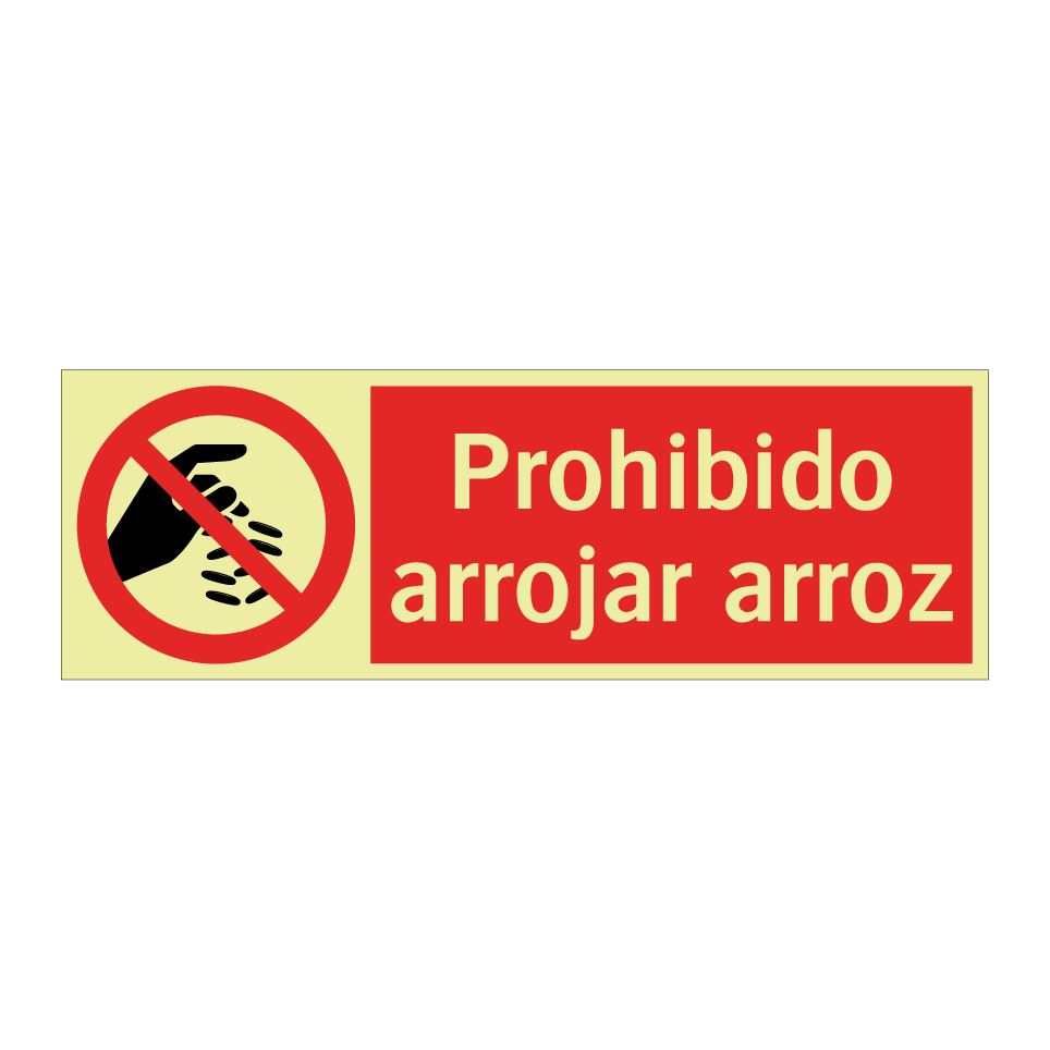 Prohibido arrojar arroz
