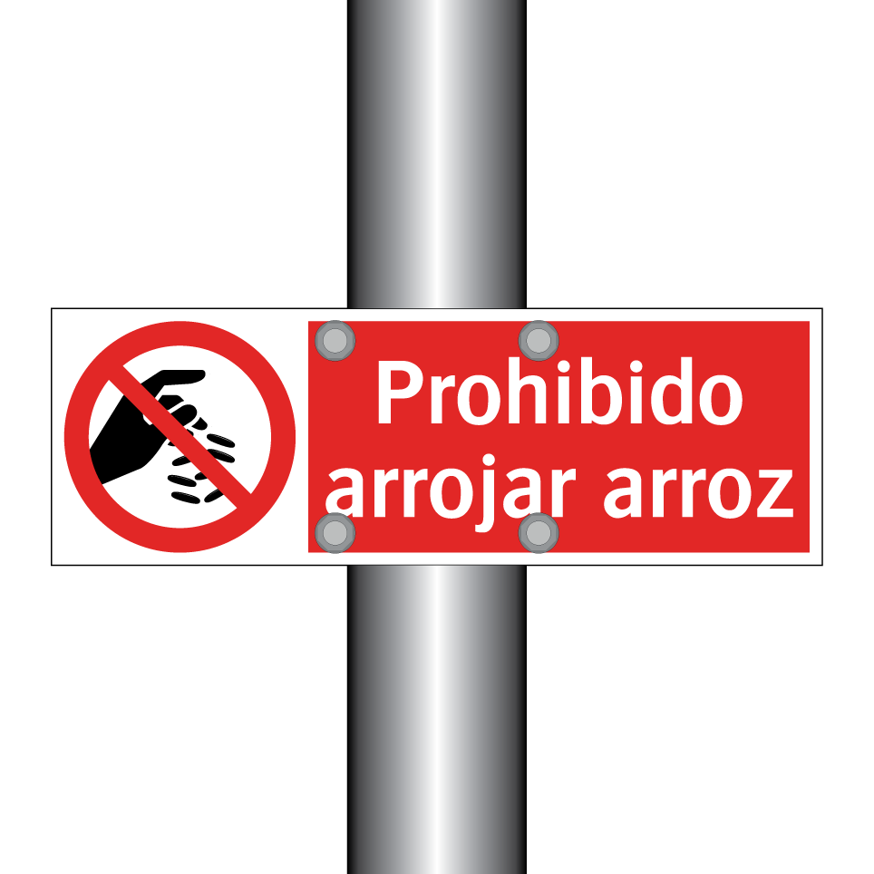 Prohibido arrojar arroz