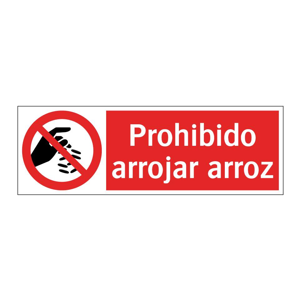 Prohibido arrojar arroz