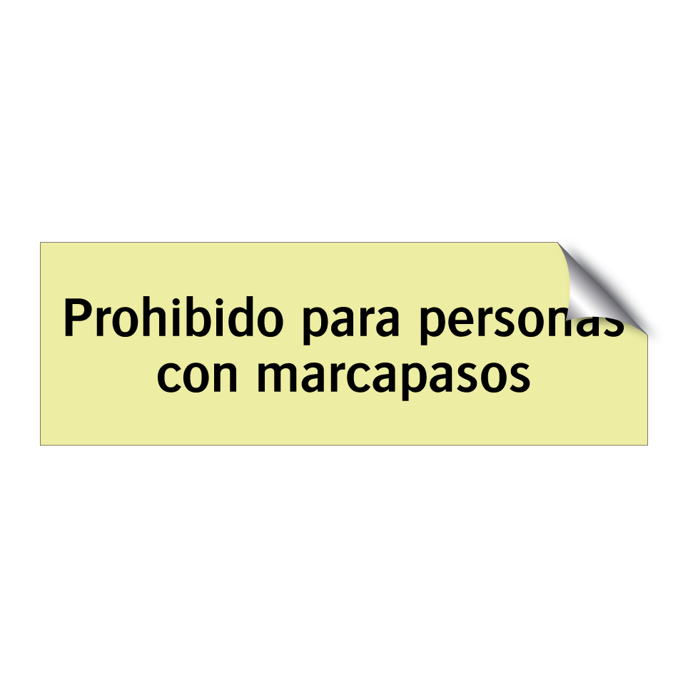 Prohibido para personas con marcapasos