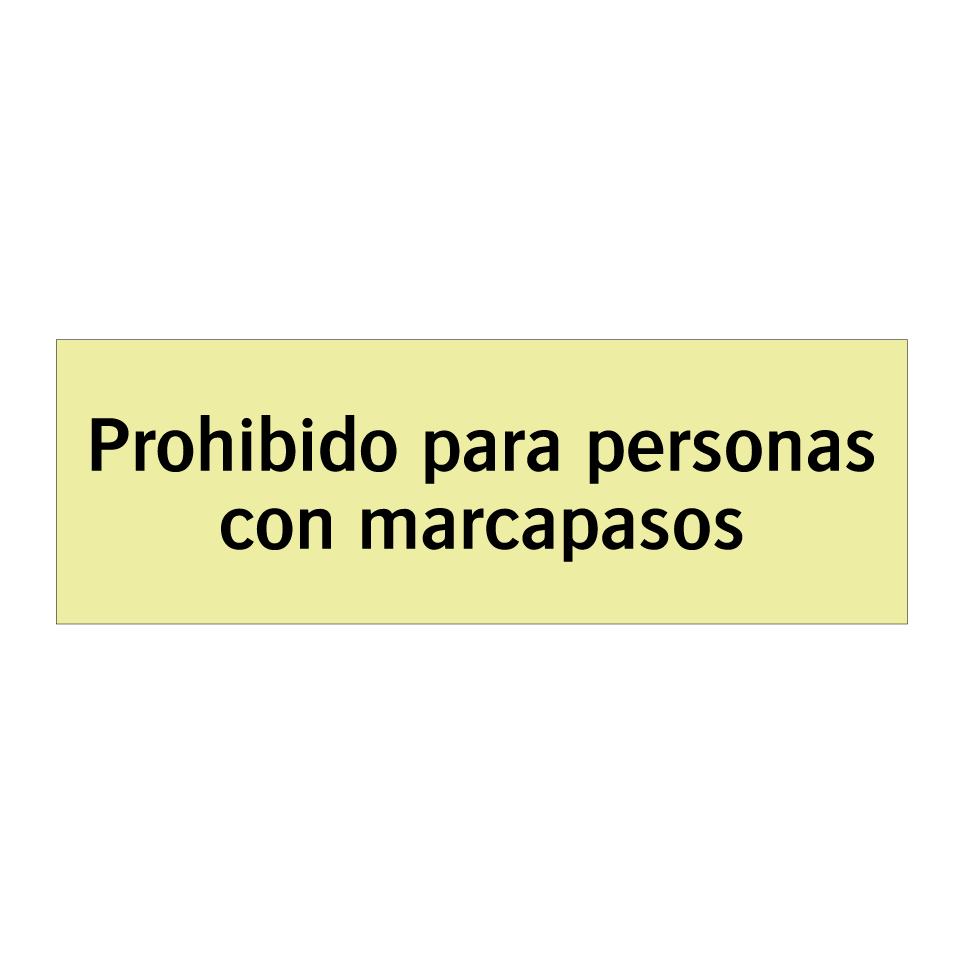 Prohibido para personas con marcapasos