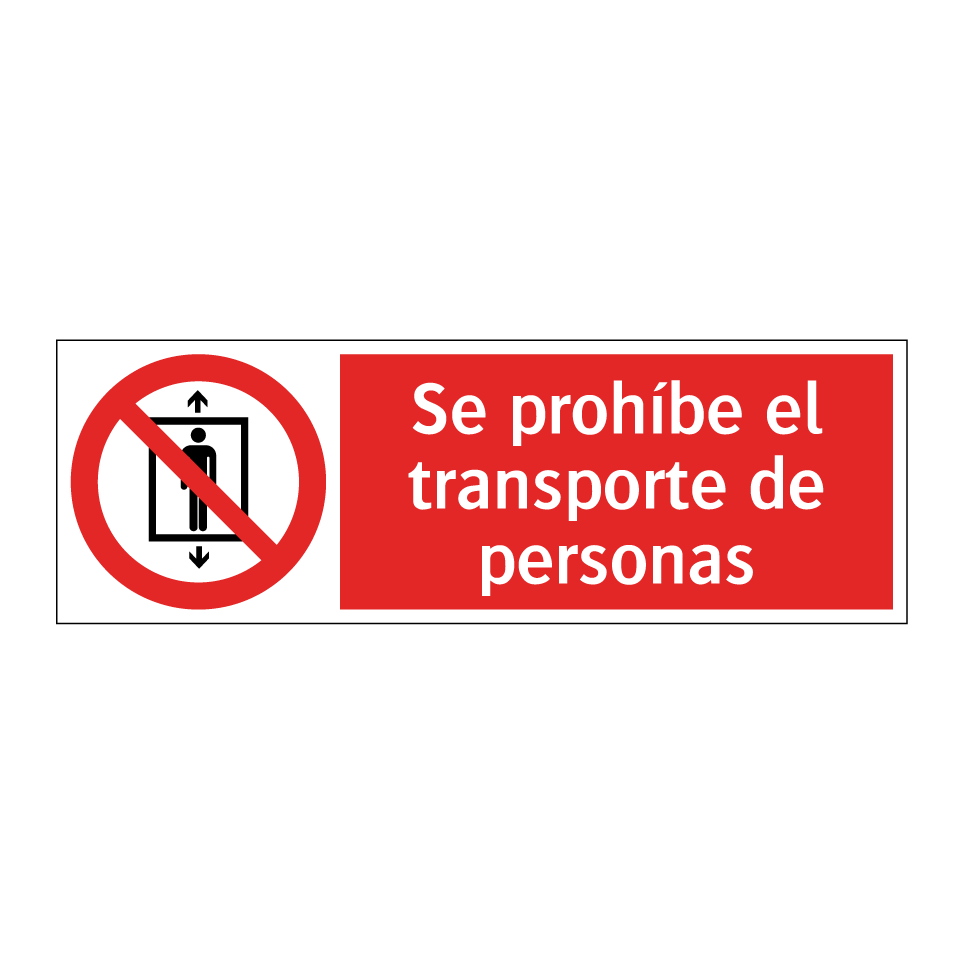 Se prohíbe el transporte de personas