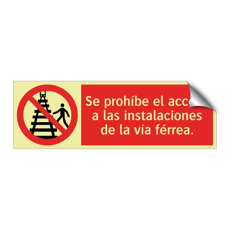 Se prohíbe el acceso a las instalaciones de la vía férrea.