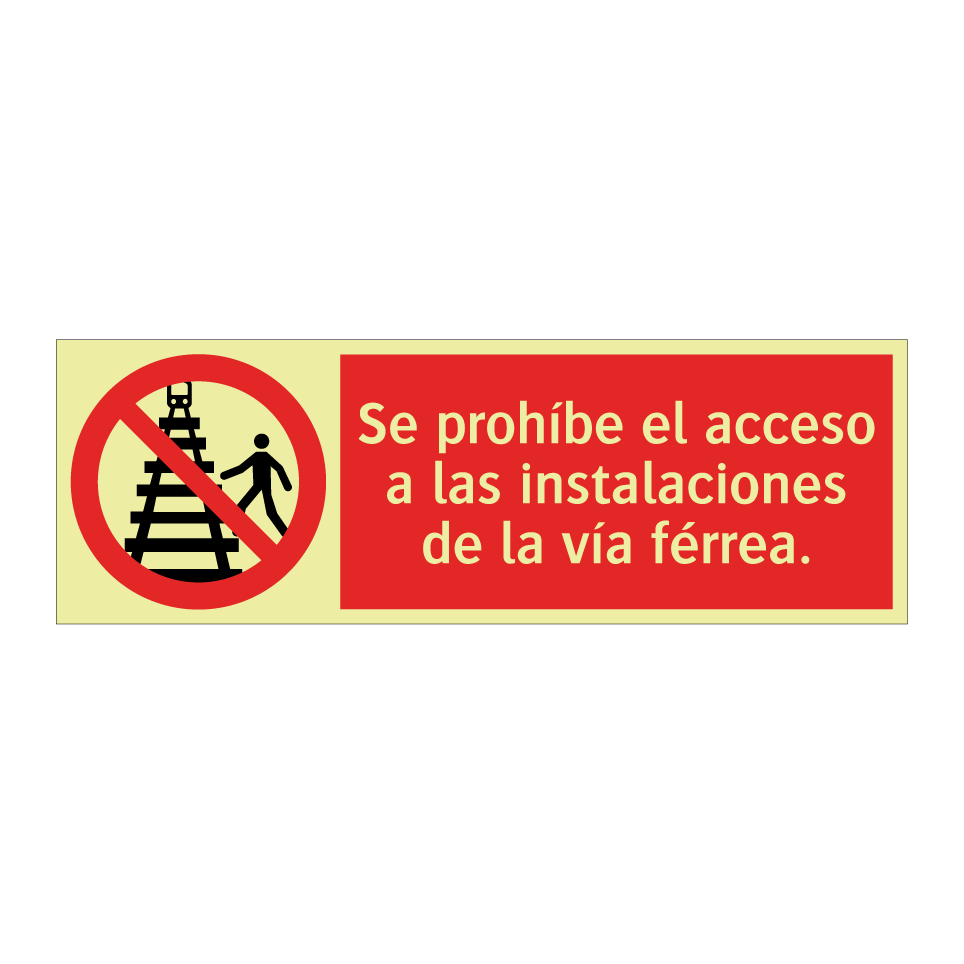 Se prohíbe el acceso a las instalaciones de la vía férrea.