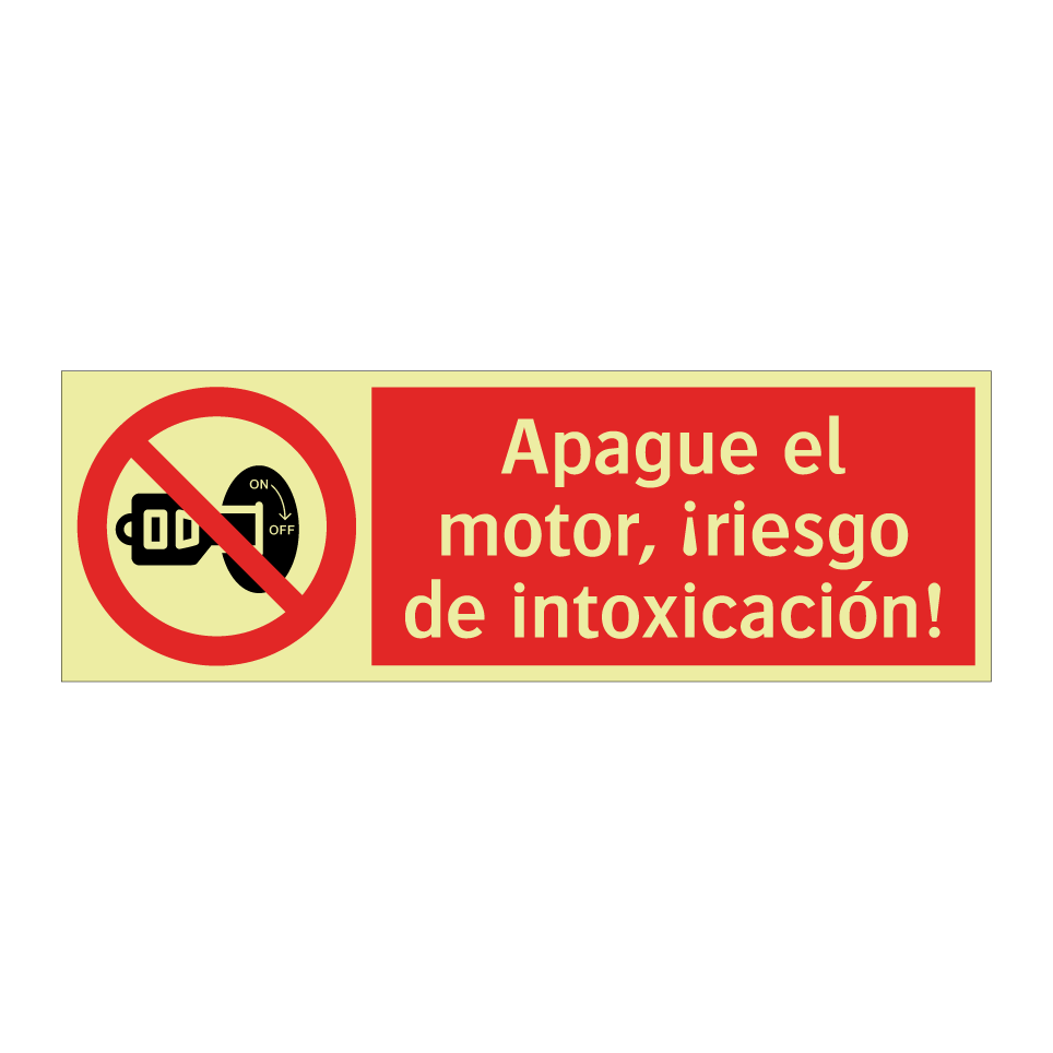 Apague el motor, ¡riesgo de intoxicación!
