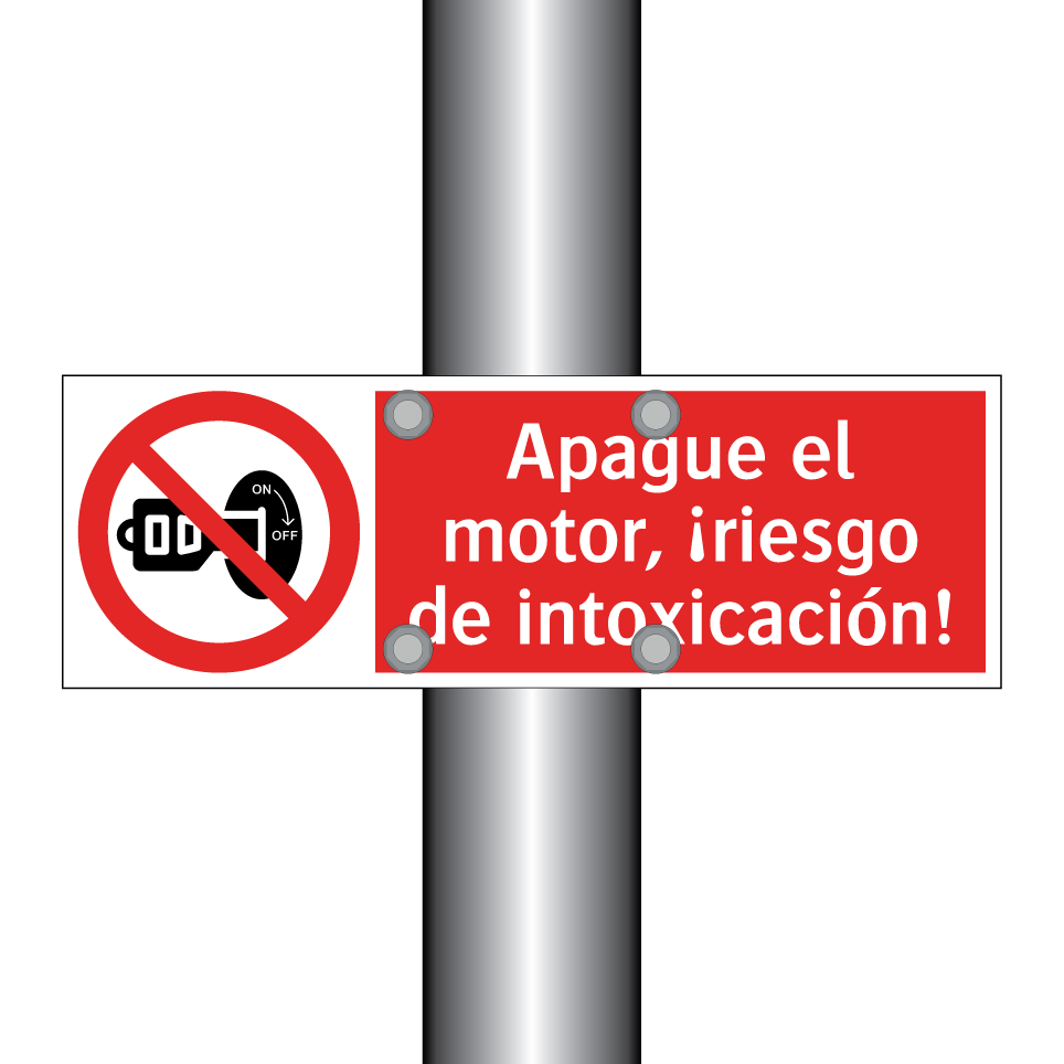 Apague el motor, ¡riesgo de intoxicación!