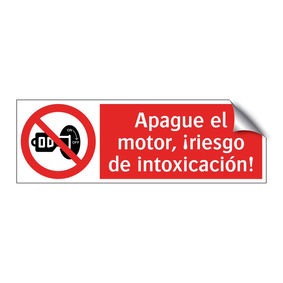 Apague el motor, ¡riesgo de intoxicación!