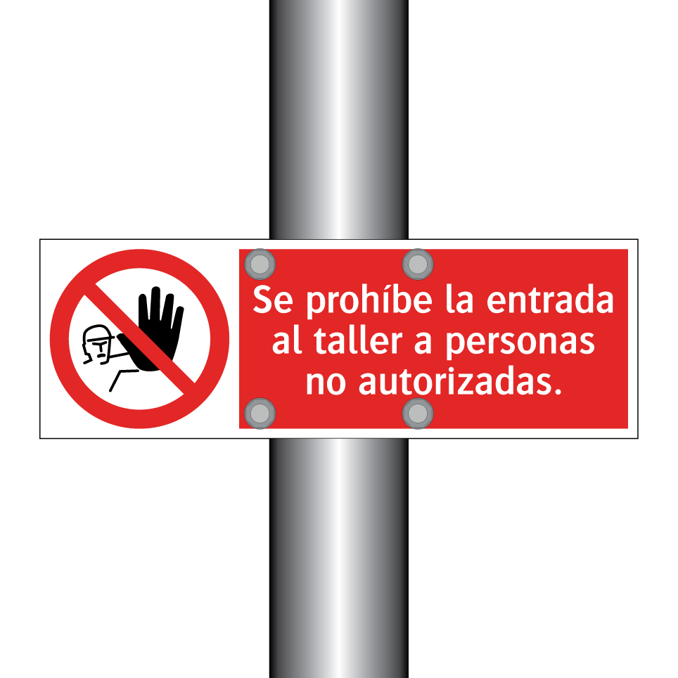 Se prohíbe la entrada al taller a personas no autorizadas.