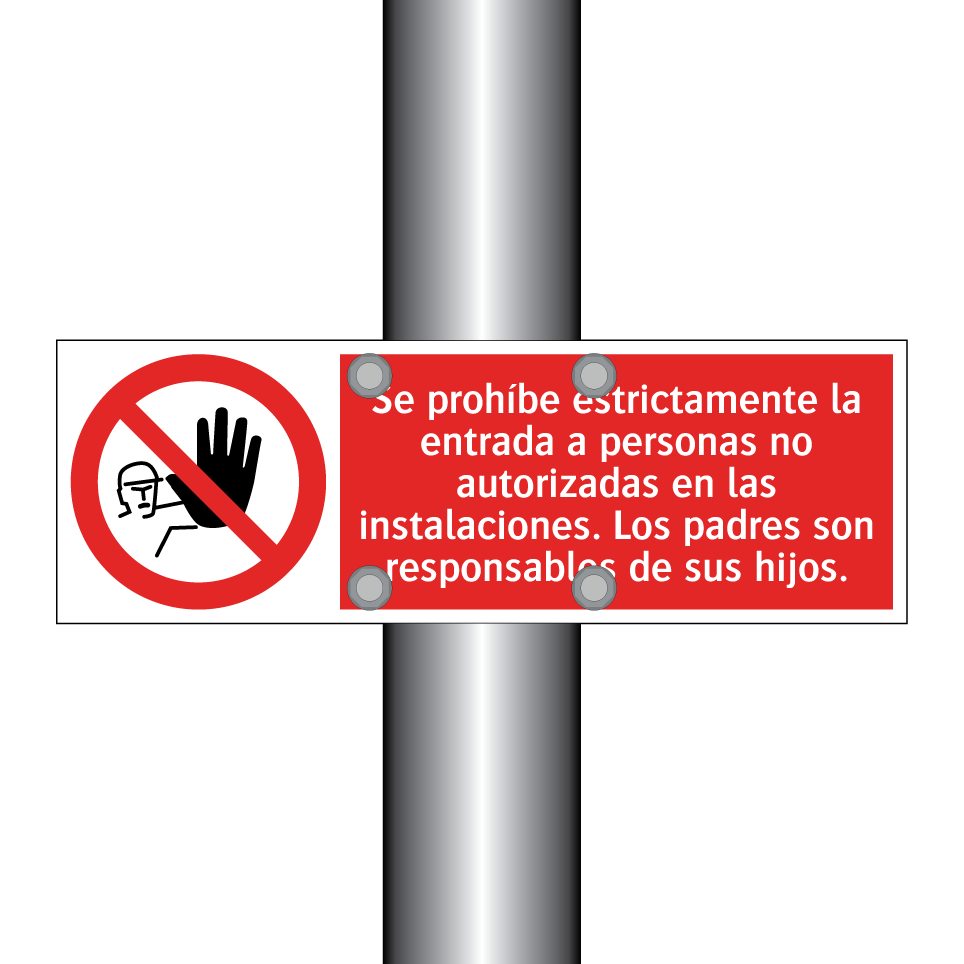 Se prohíbe estrictamente la entrada a personas no autorizadas en las instalaciones. Los padres son responsables de sus hijos.