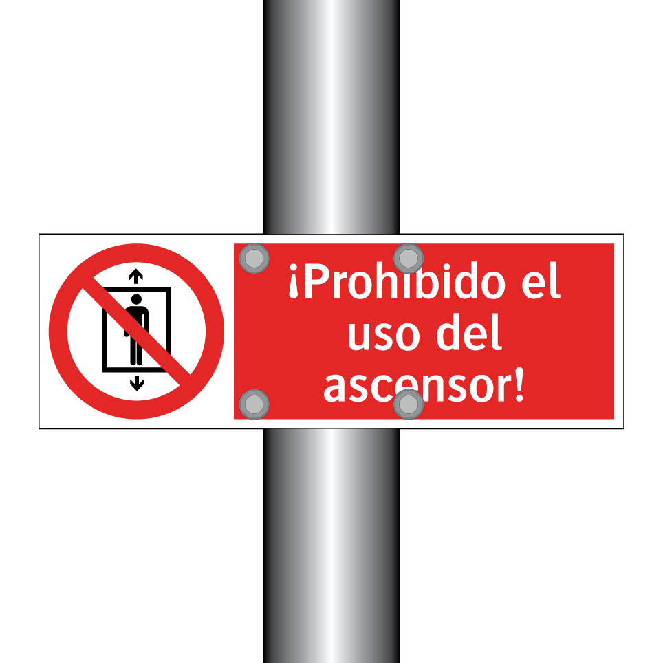 ¡Prohibido el uso del ascensor!