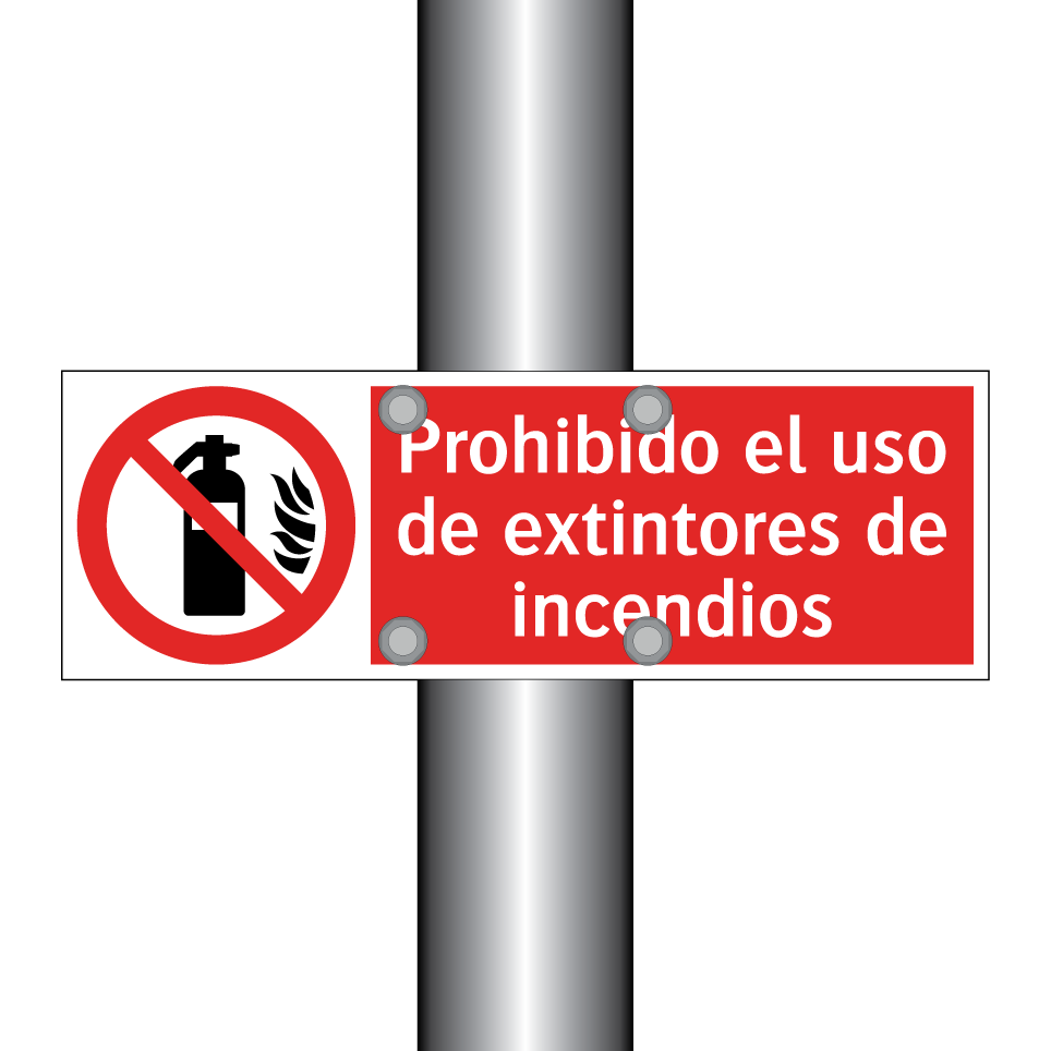 Prohibido el uso de extintores de incendios