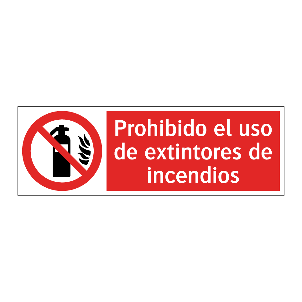 Prohibido el uso de extintores de incendios