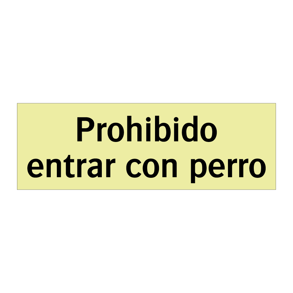 Prohibido entrar con perro