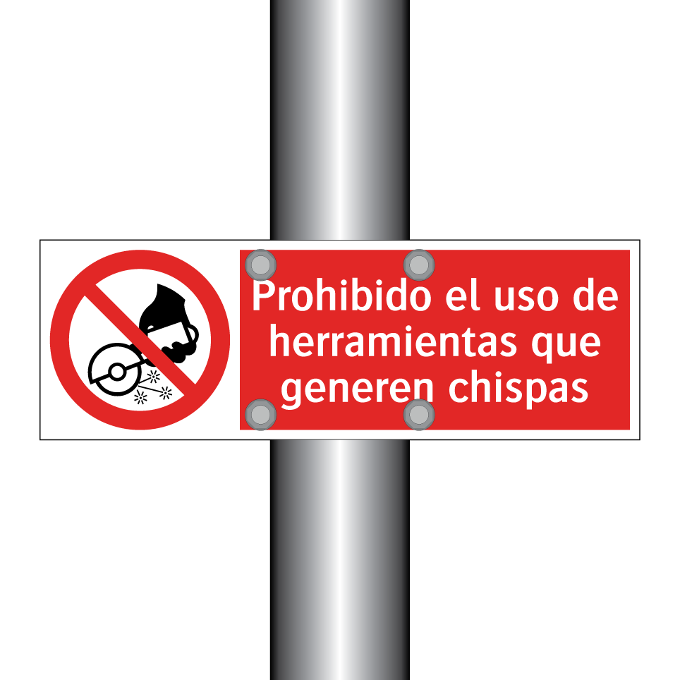 Prohibido el uso de herramientas que generen chispas