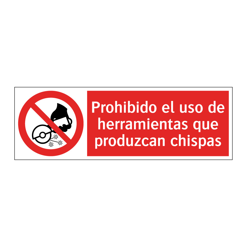 Prohibido el uso de herramientas que produzcan chispas
