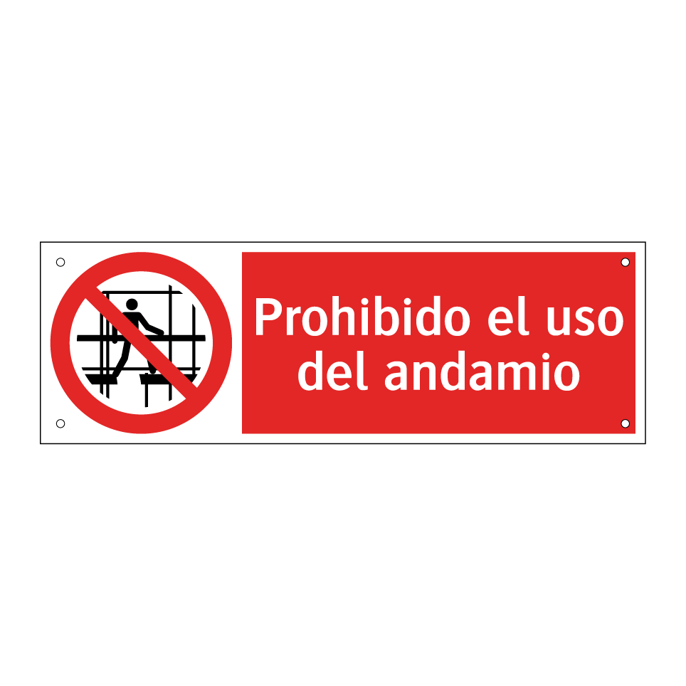 Prohibido el uso del andamio