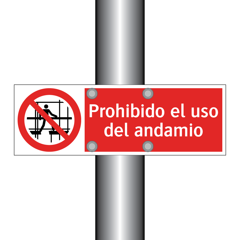 Prohibido el uso del andamio