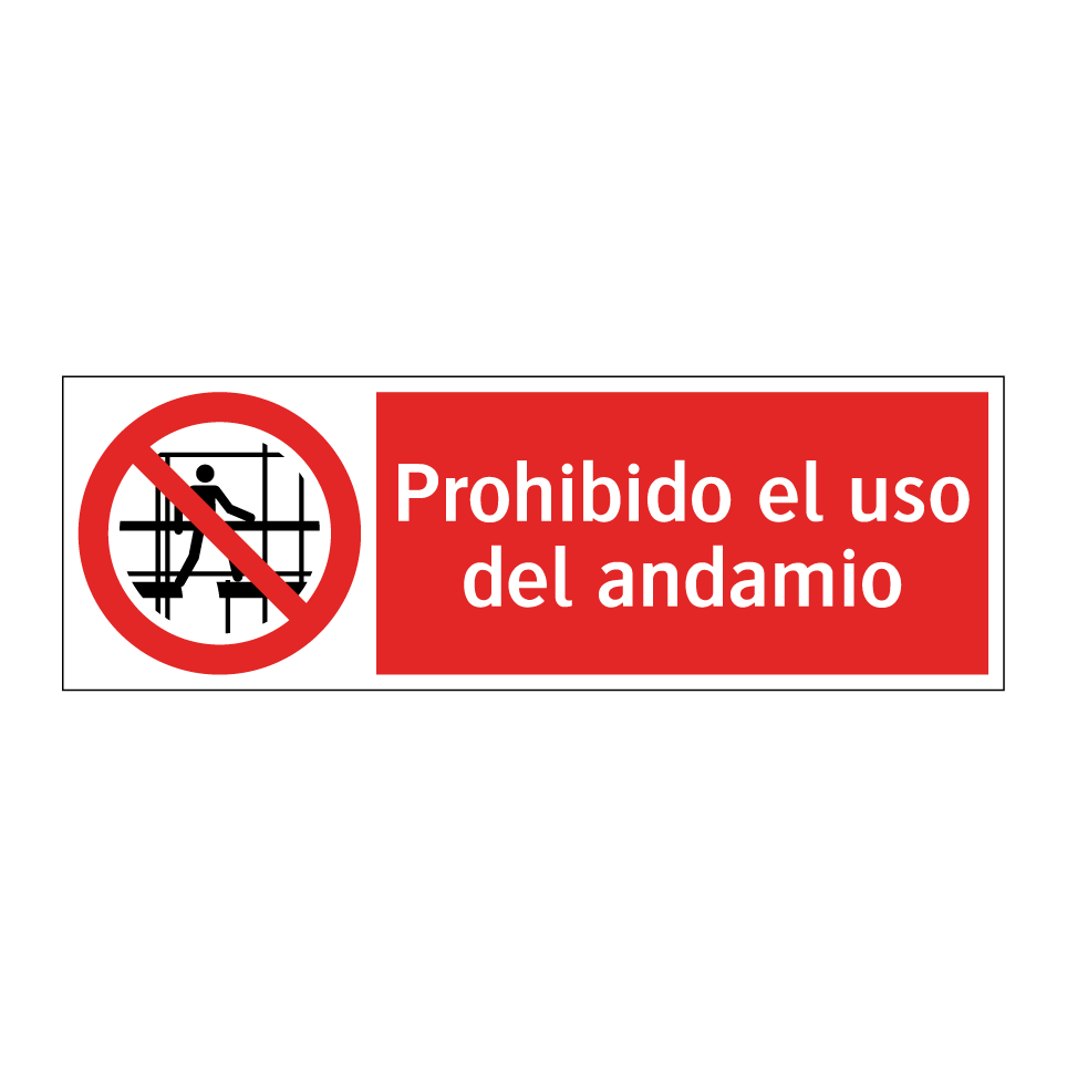 Prohibido el uso del andamio
