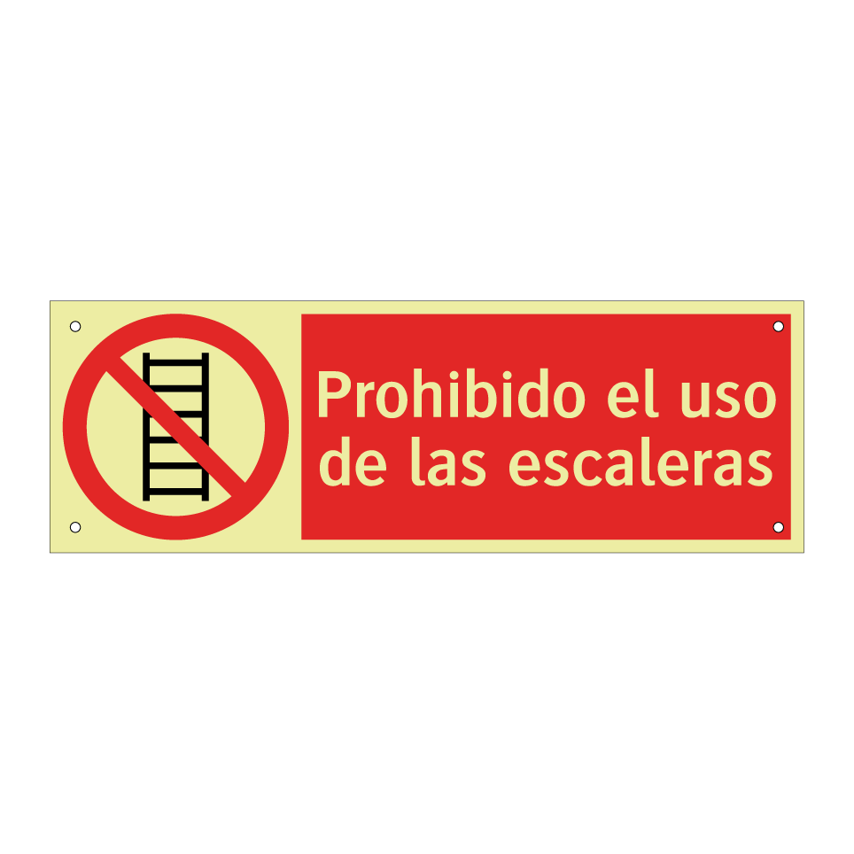 Prohibido el uso de las escaleras