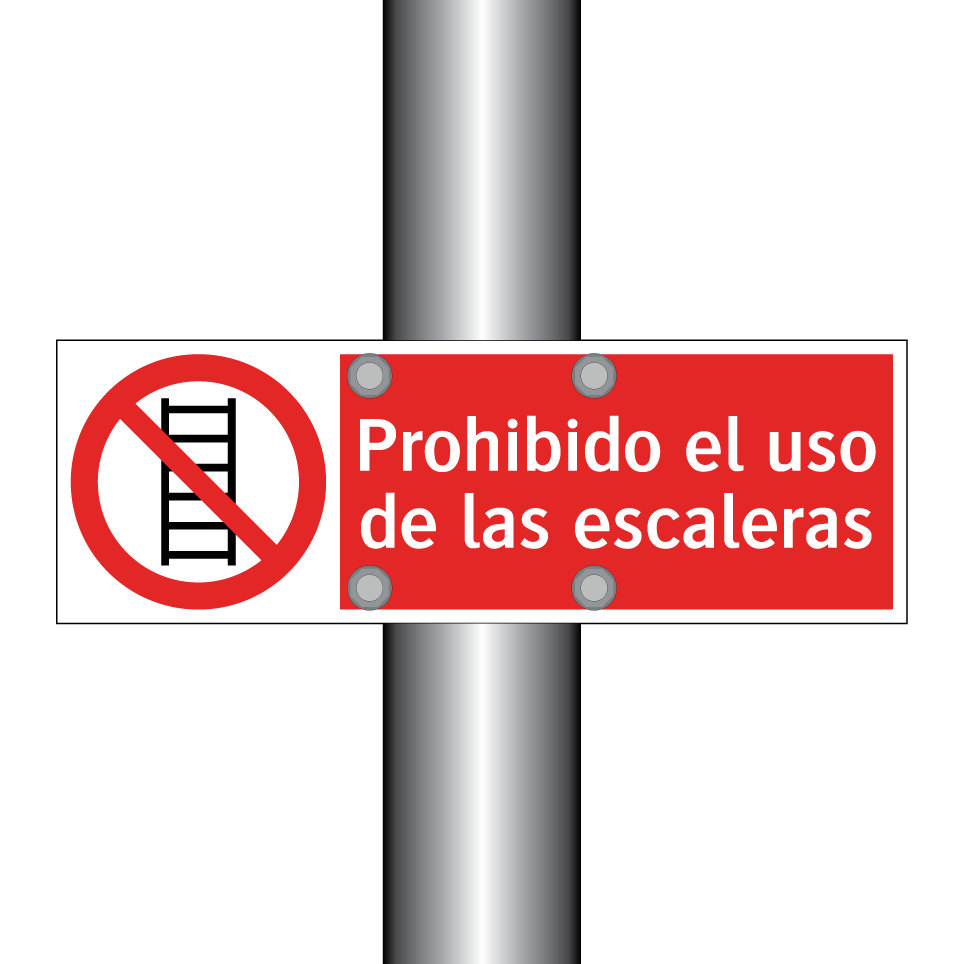 Prohibido el uso de las escaleras