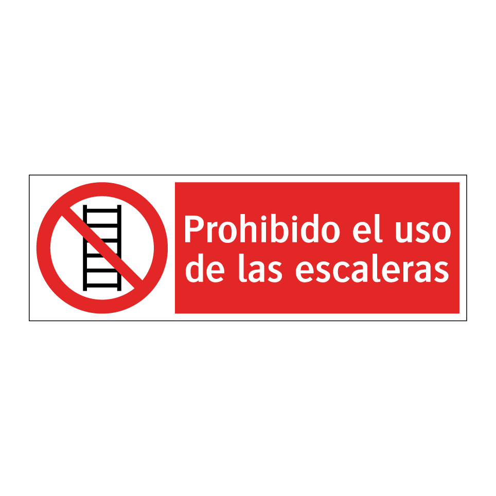 Prohibido el uso de las escaleras