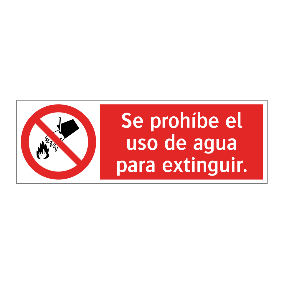 Se prohíbe el uso de agua para extinguir.