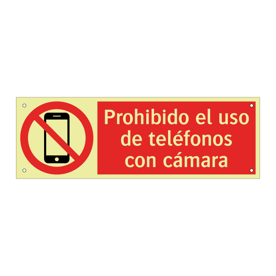 Prohibido el uso de teléfonos con cámara