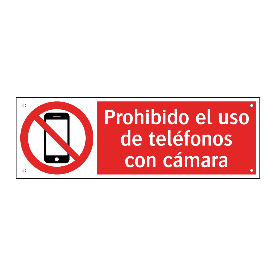 Prohibido el uso de teléfonos con cámara