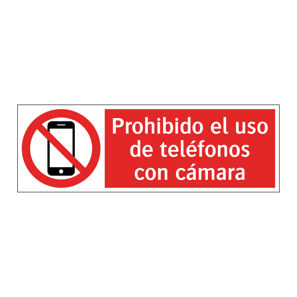 Prohibido el uso de teléfonos con cámara