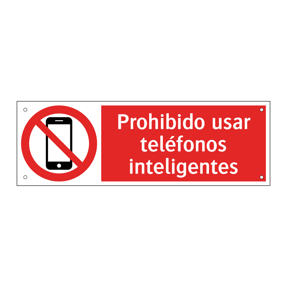 Prohibido usar teléfonos inteligentes