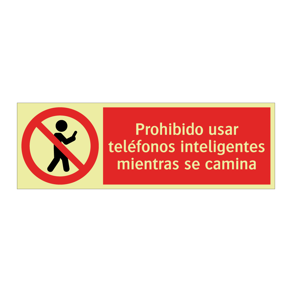 Prohibido usar teléfonos inteligentes mientras se camina