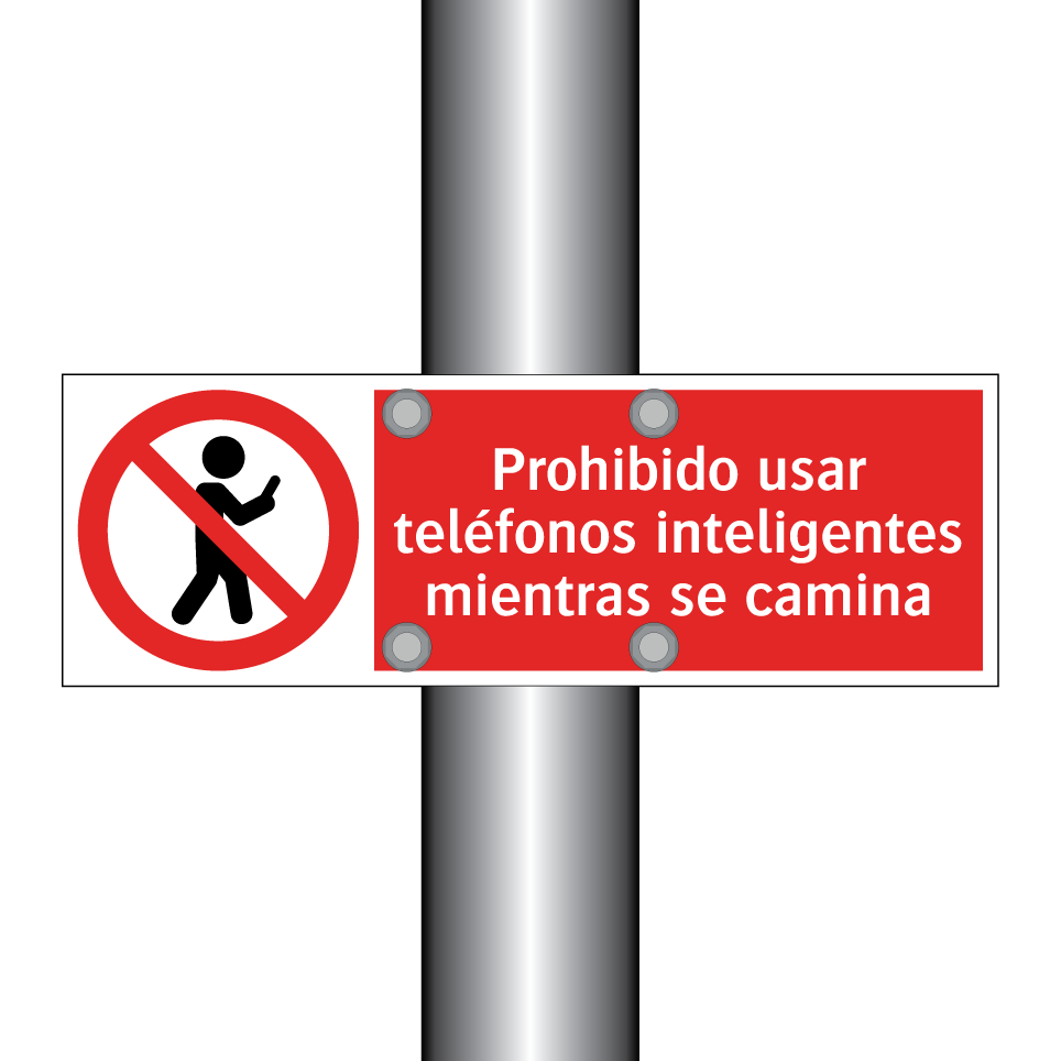 Prohibido usar teléfonos inteligentes mientras se camina