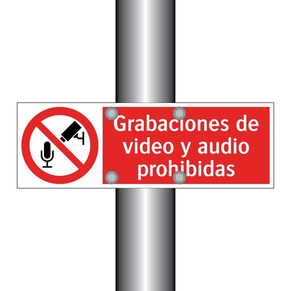 Grabaciones de video y audio prohibidas