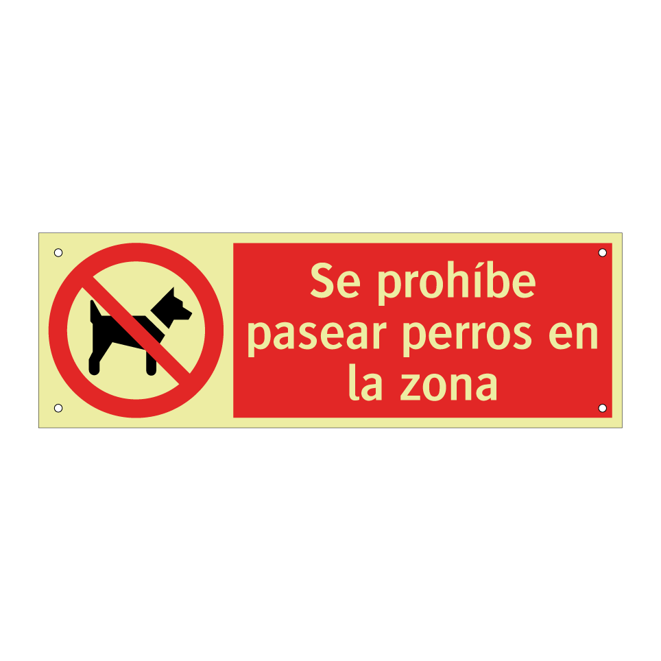 Se prohíbe pasear perros en la zona