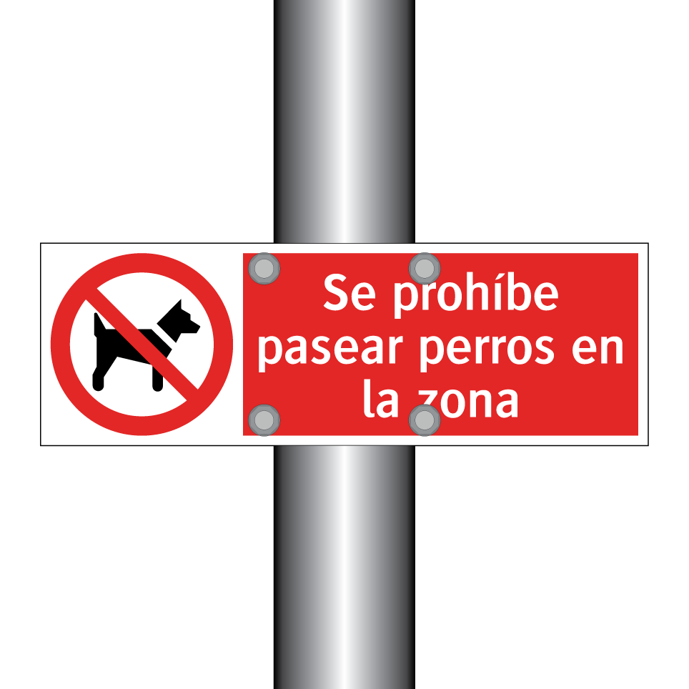 Se prohíbe pasear perros en la zona