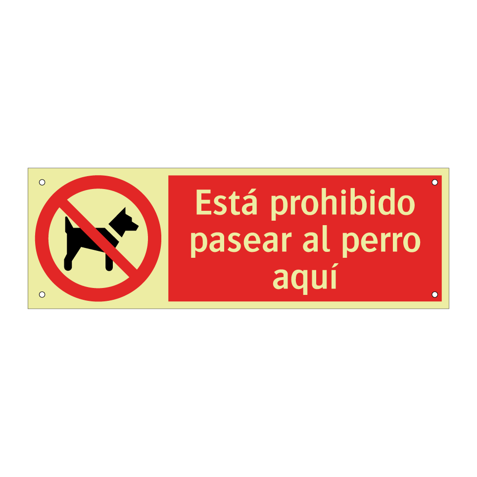 Está prohibido pasear al perro aquí