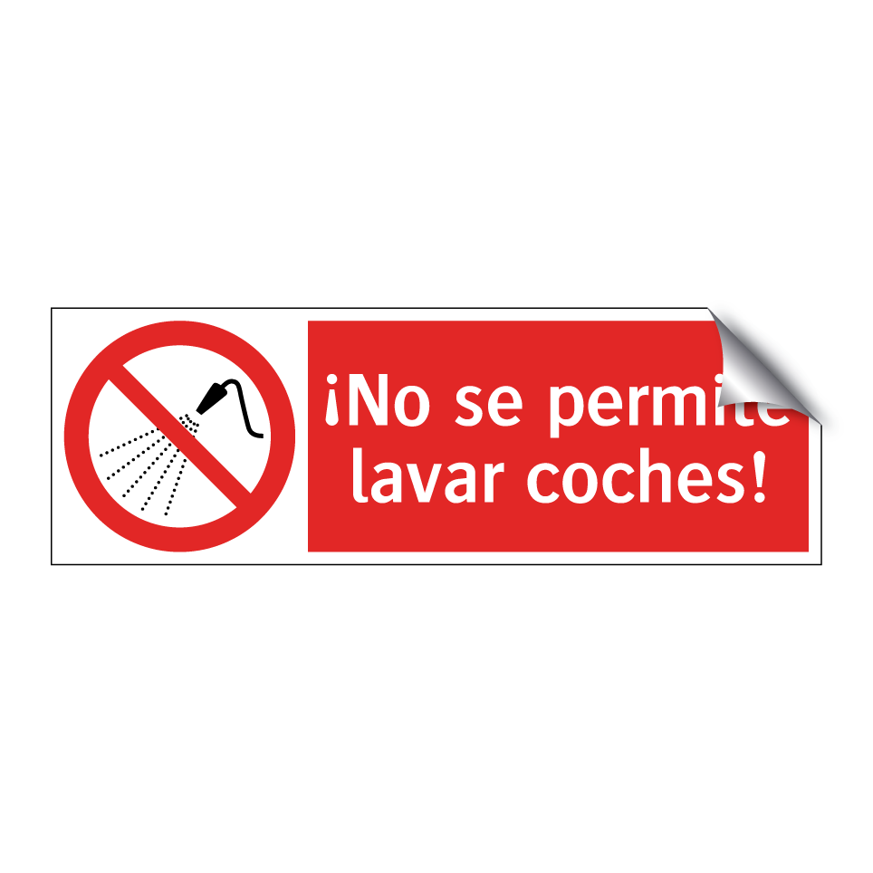 ¡No se permite lavar coches!
