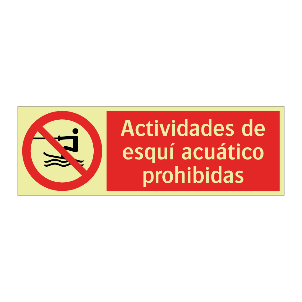 Actividades de esquí acuático prohibidas