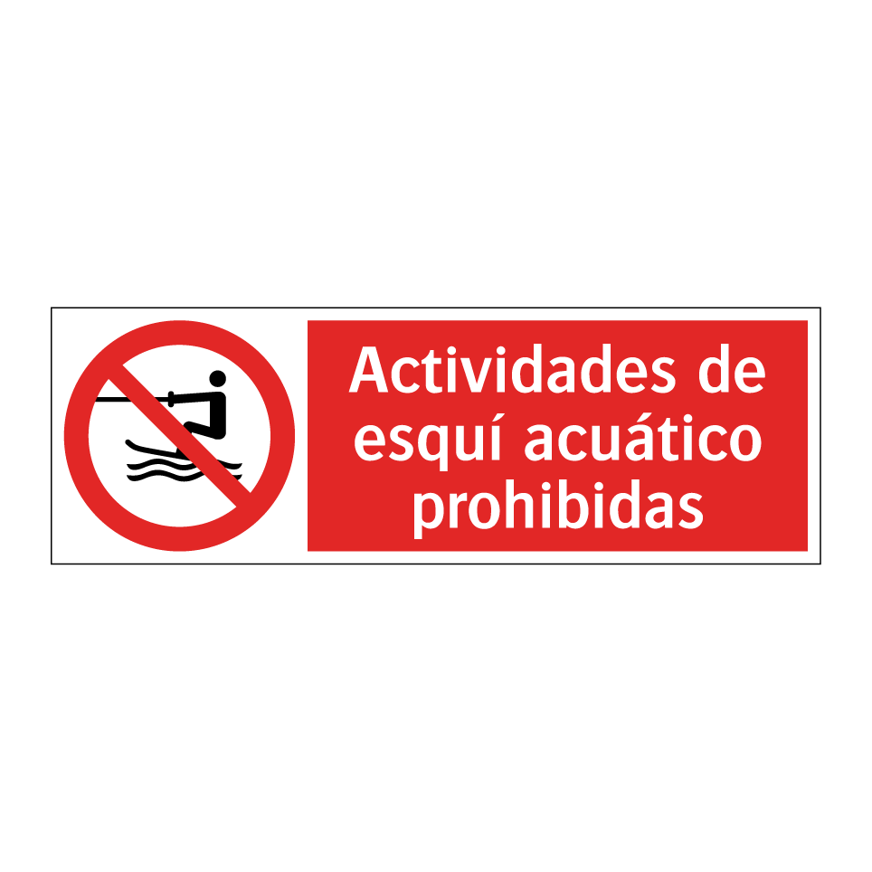 Actividades de esquí acuático prohibidas