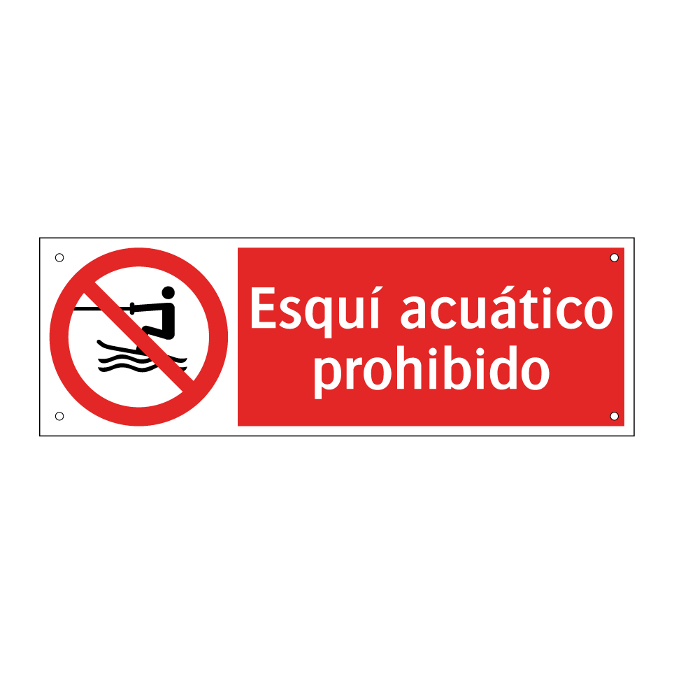 Esquí acuático prohibido