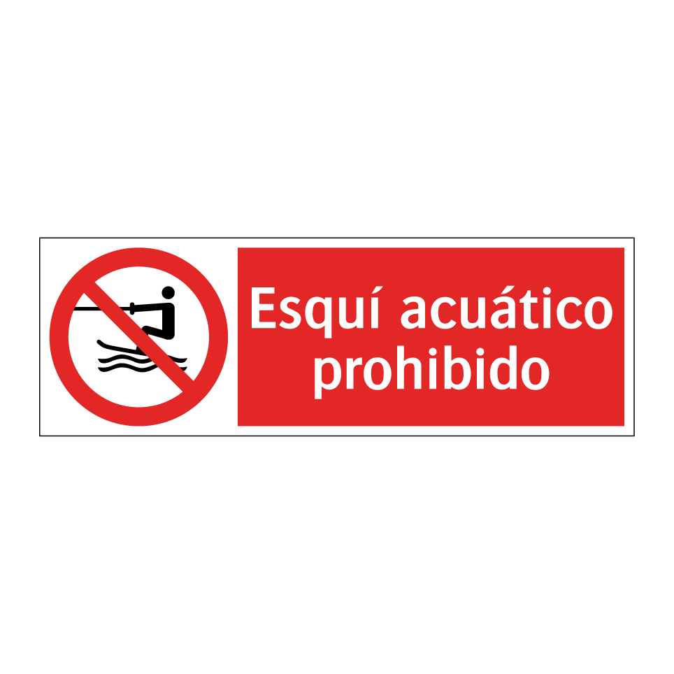 Esquí acuático prohibido