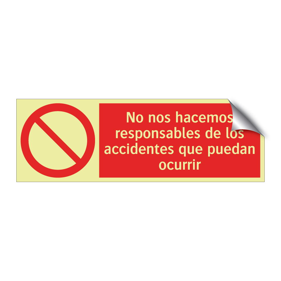 No nos hacemos responsables de los accidentes que puedan ocurrir