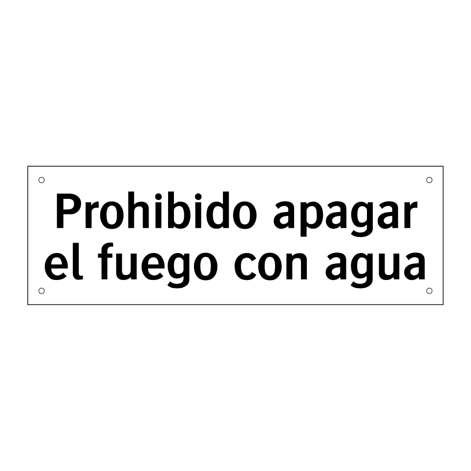 Prohibido apagar el fuego con agua