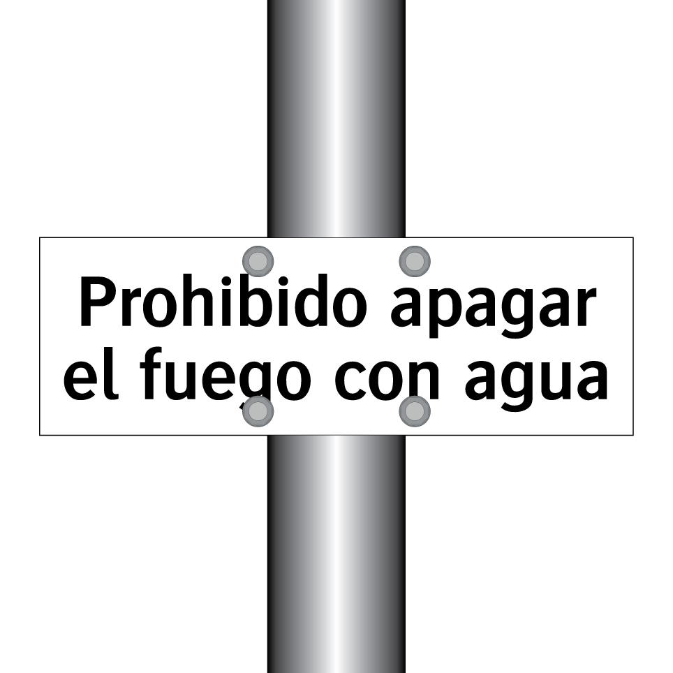 Prohibido apagar el fuego con agua