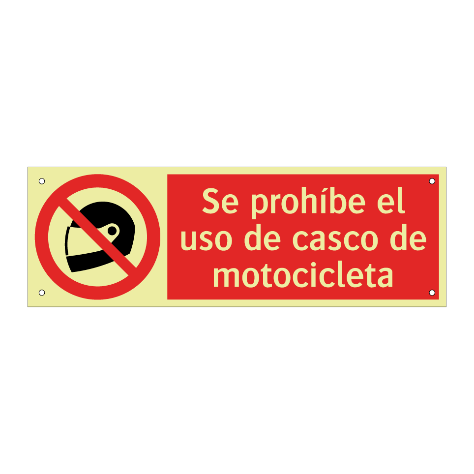Se prohíbe el uso de casco de motocicleta