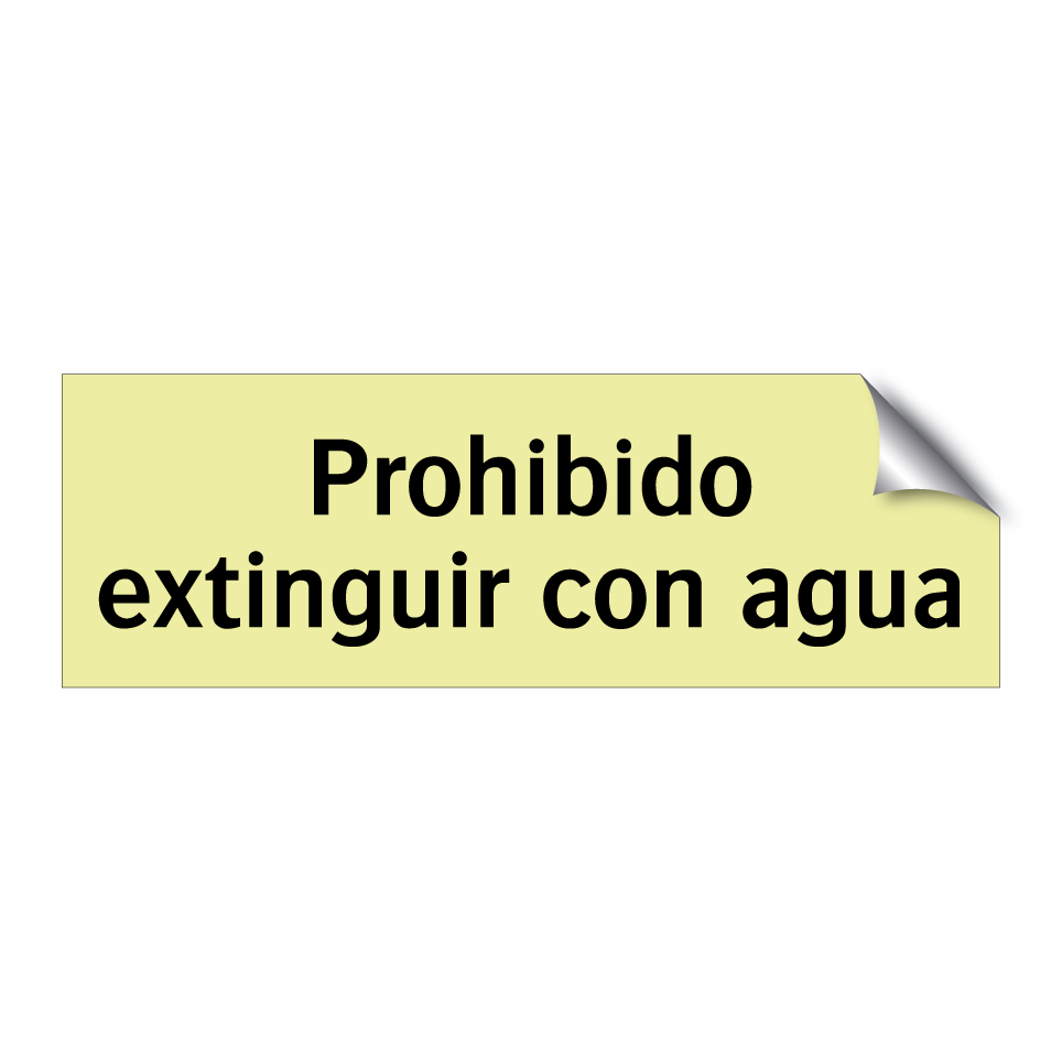 Prohibido extinguir con agua