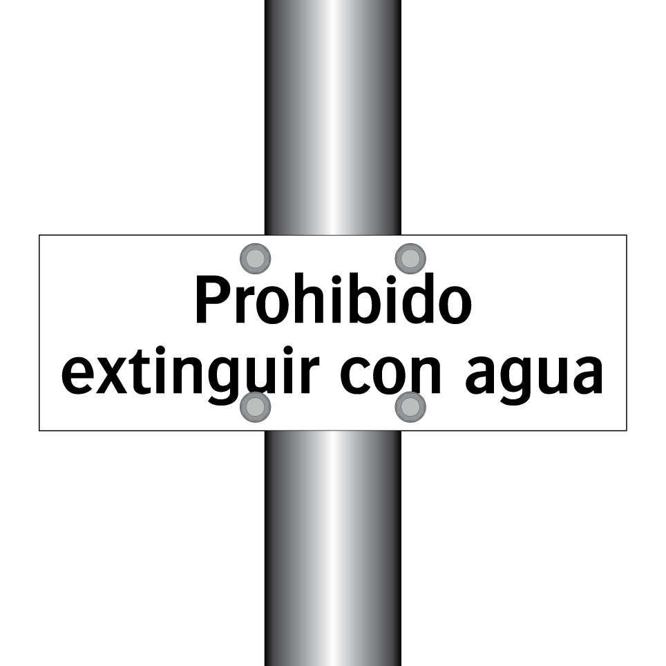 Prohibido extinguir con agua