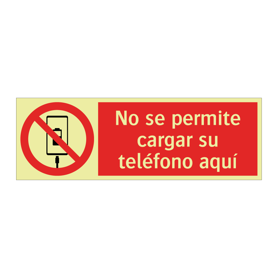 No se permite cargar su teléfono aquí