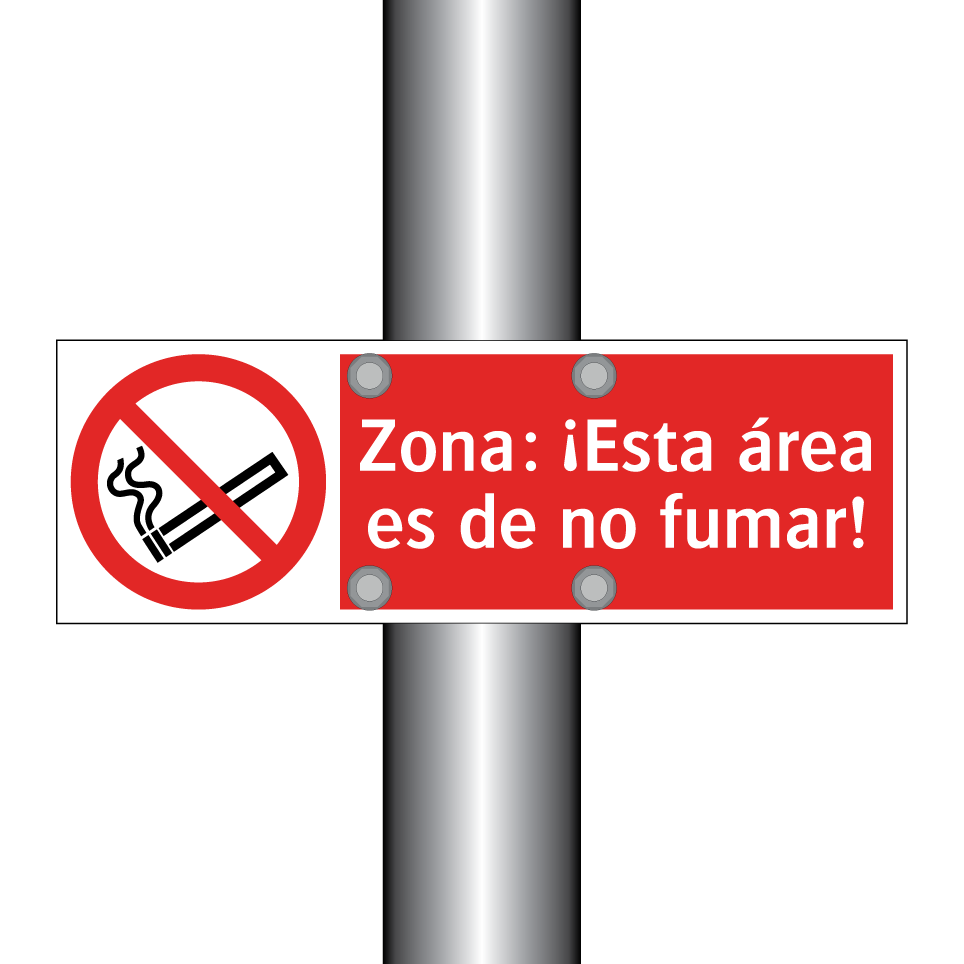 Zona: ¡Esta área es de no fumar!